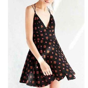 Urban Outfitters Boho Pattern V-Neck Ecote Mini Dress NWOT